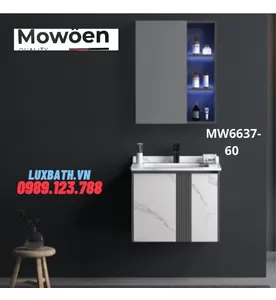 Bộ tủ chậu cao cấp đèn Led Mowoen MW6637-60 60x50cm