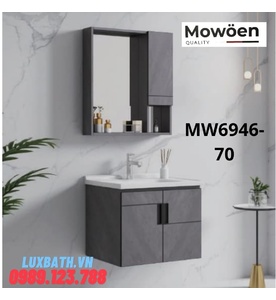 Bộ tủ chậu cao cấp đèn Led Mowoen MW6946-70 70x48cm