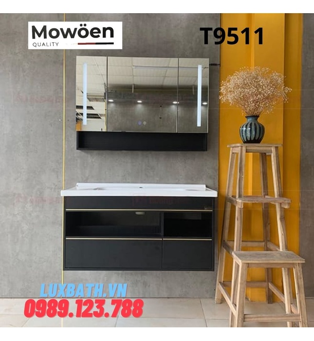 Bộ tủ chậu cao cấp Mowoen T9511 100x48cm