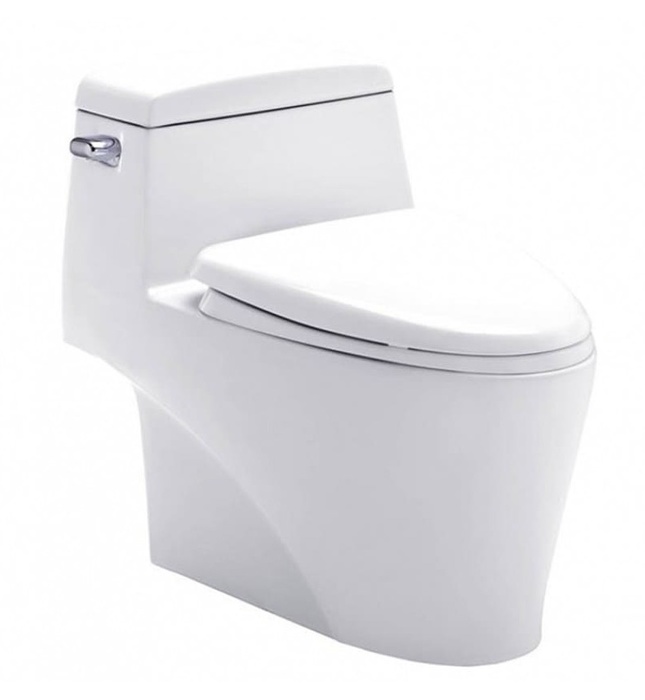 Bàn Cầu 1 Khối Nắp Êm COTTO C10527 Grand Riviera Xả Nhấn