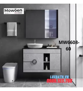 Bộ tủ chậu cao cấp đèn Led Mowoen MW6608-60 60x47cm