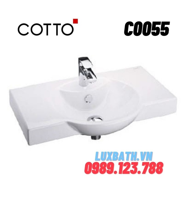 Chậu rửa lavabo COTTO C0055 (treo tường)