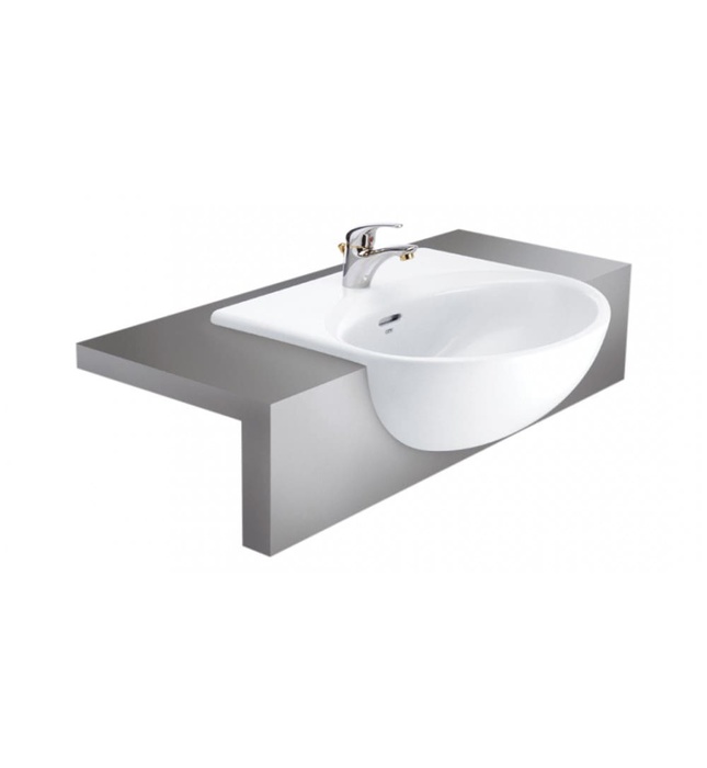 Chậu rửa mặt COTTO C021 bán âm bàn 