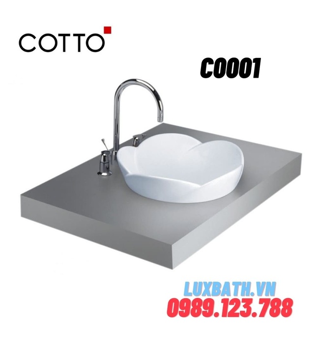 Chậu rửa mặt COTTO C0001 Fleur Dương Bàn