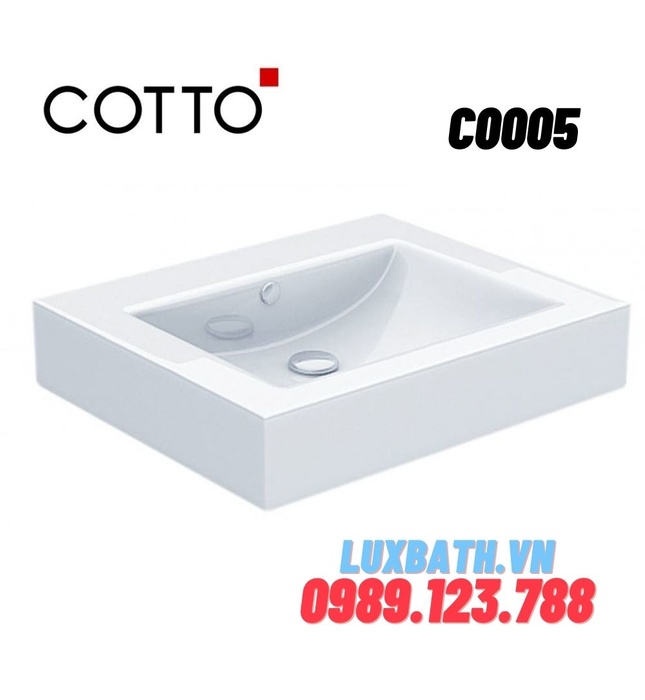 Chậu rửa mặt COTTO C0005 dương bàn 