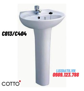 Chậu rửa Lavabo COTTO C013/C404 chân dài 