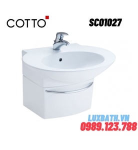 Chậu Rửa Lavabo COTTO SC01027 Charisma Chân Ngắn