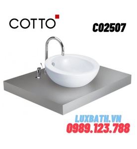 Chậu rửa mặt COTTO C02507 đặt bàn tròn