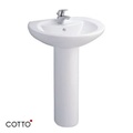 Chậu rửa Lavabo COTTO C0107/C411 chân dài