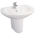 Chậu Lavabo Treo Tường Chân Lửng COTTO C0107/C4201