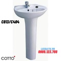 Chậu rửa Lavabo COTTO C013/C404 chân dài 