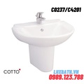 Chậu rửa Lavabo COTTO C0237/C4201 chân ngắn