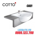 Chậu rửa mặt COTTO C021 bán âm bàn 
