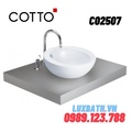 Chậu rửa mặt COTTO C02507 đặt bàn tròn