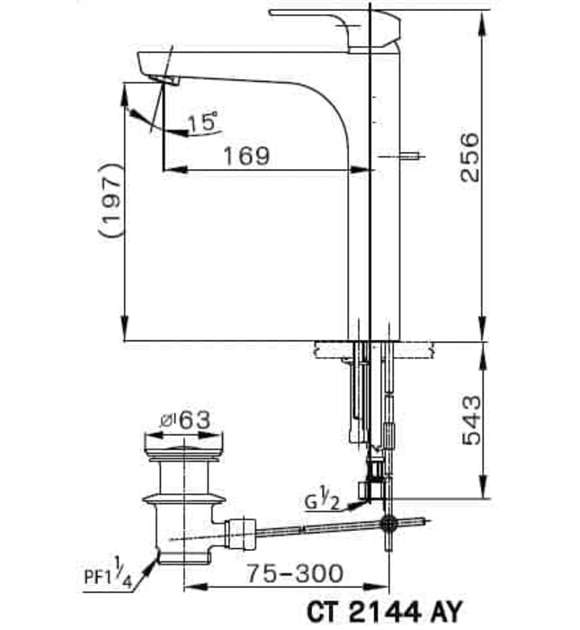Vòi rửa mặt lavabo COTTO CT2144AY 