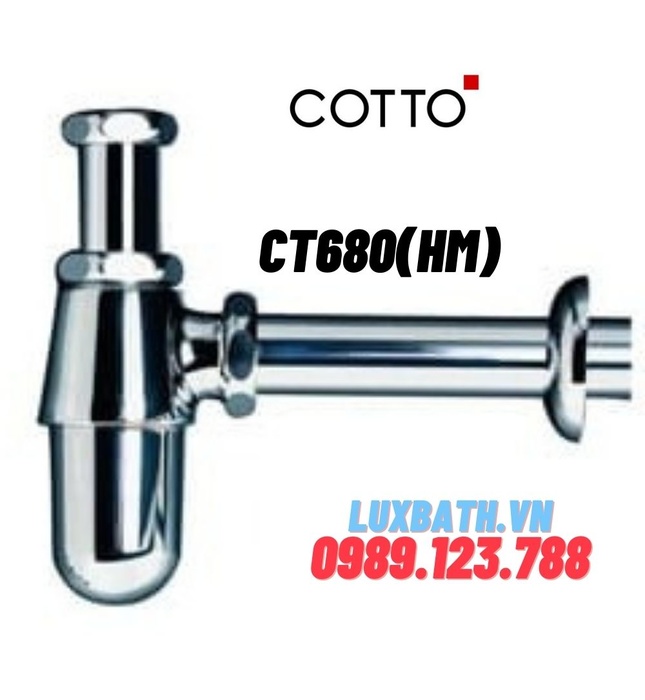 Xi phông thoát lavabo chậu rửa mặt COTTO CT680(HM) 24cm