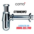 Xi phông thoát lavabo chậu rửa mặt COTTO CT680(HM) 24cm