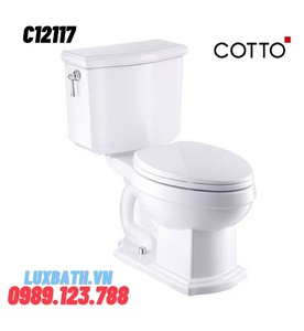 Bàn Cầu 2 Khối Nắp Êm Xả Gạt COTTO C12117 