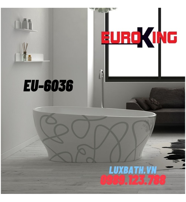 Bồn tắm lập thể ovan đa sắc màu IRENE Euroking EU-6036 