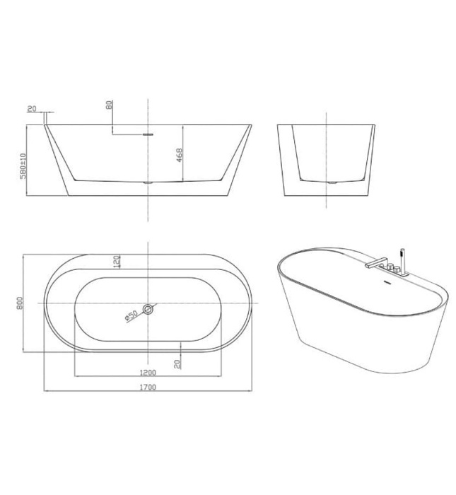 Bồn tắm Euroking EU-6057