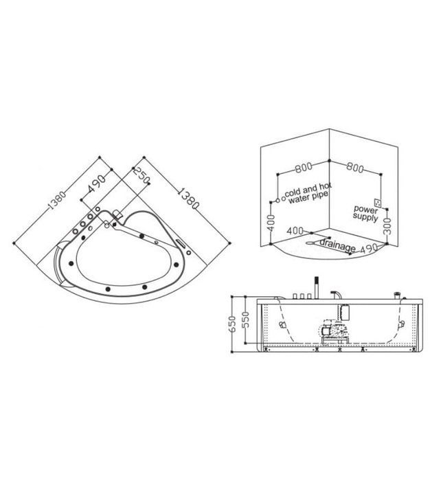 Bồn tắm MASSAGE Euroking EU–805