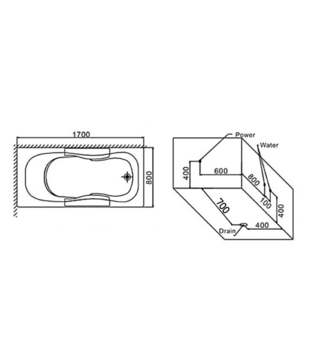 Bồn tắm MASSAGE Euroking EU–6149D