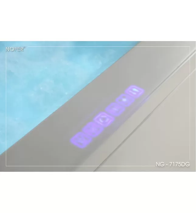 Bồn Tắm Massage Áp Tường Nofer NG-7175DG 1.77m