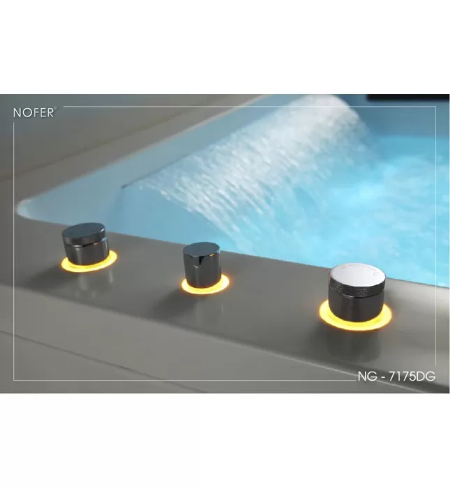 Bồn Tắm Massage Áp Tường Nofer NG-7175DG 1.77m