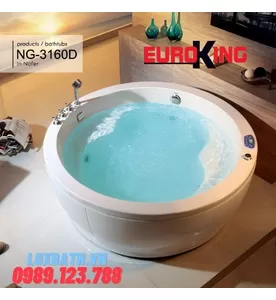 Bồn Tắm Massage Độc Lập Euroking EU-3160D Hình Tròn 1.55m
