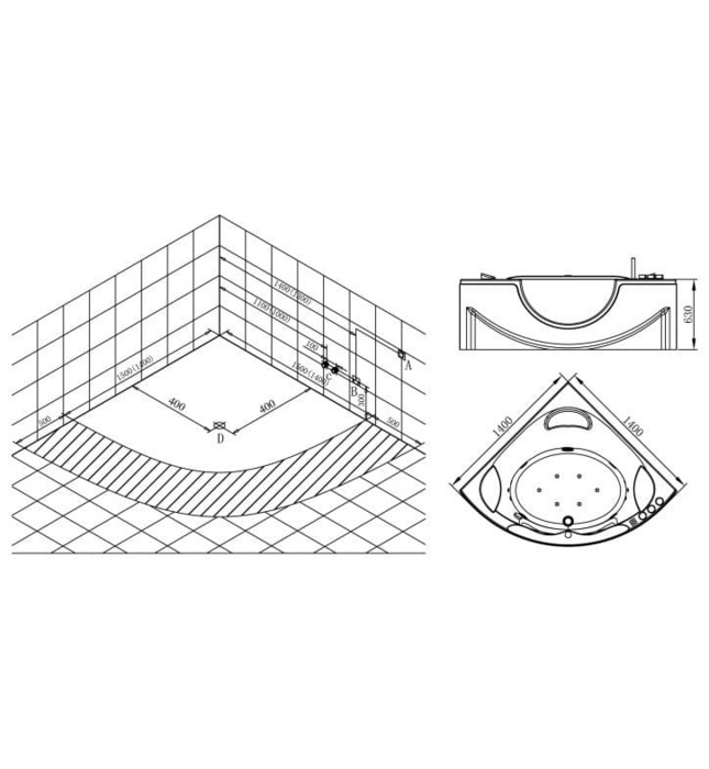 Bồn tắm MASSAGE NOFER NG–65103A