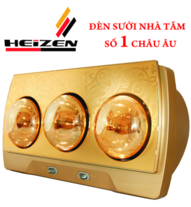 Đèn sưởi 3 bóng treo tường có điều khiển Heizen-HE3BR