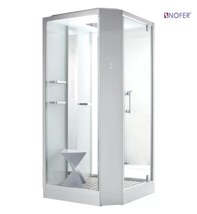 Phòng xông hơi ướt Nofer NO-89101S (R) White 1,0m