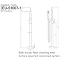  Sen tắm gắn bồn Euroking EU-51007-1