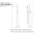  Sen tắm gắn bồn Euroking EU-51002-1