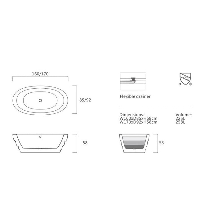 Bồn tắm Nofer NO-6029