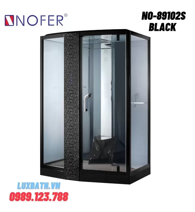 Phòng xông hơi ướt Nofer NO-89102S Black 1,5m