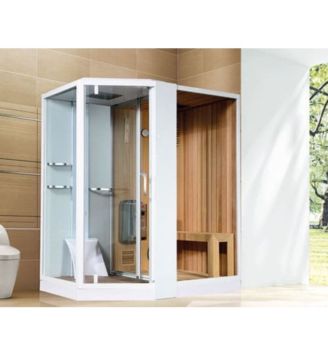 Phòng xông hơi khô ướt Nofer NO-89103S White 1,8m