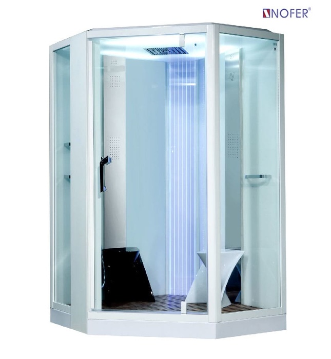 Phòng xông hơi ướt Nofer NO-89106S White 1,3m