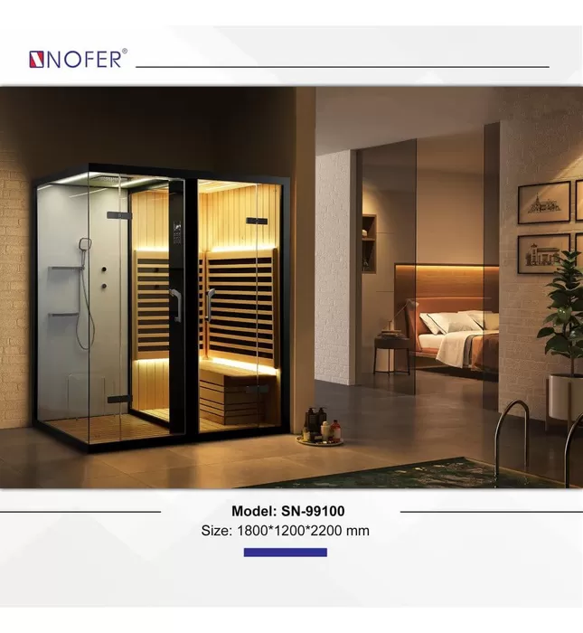 Phòng xông hơi ướt Nofer NO-99100 1,8m