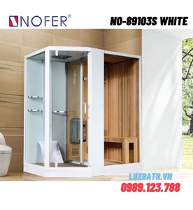 Phòng xông hơi khô ướt Nofer NO-89103S White 1,8m