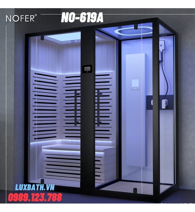 Phòng xông hơi ướt Nofer NO-619A 1,95m