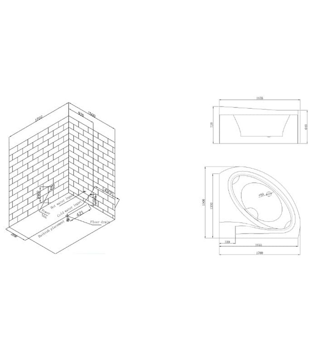 Bồn tắm MASSAGE Euroking EG–3169D
