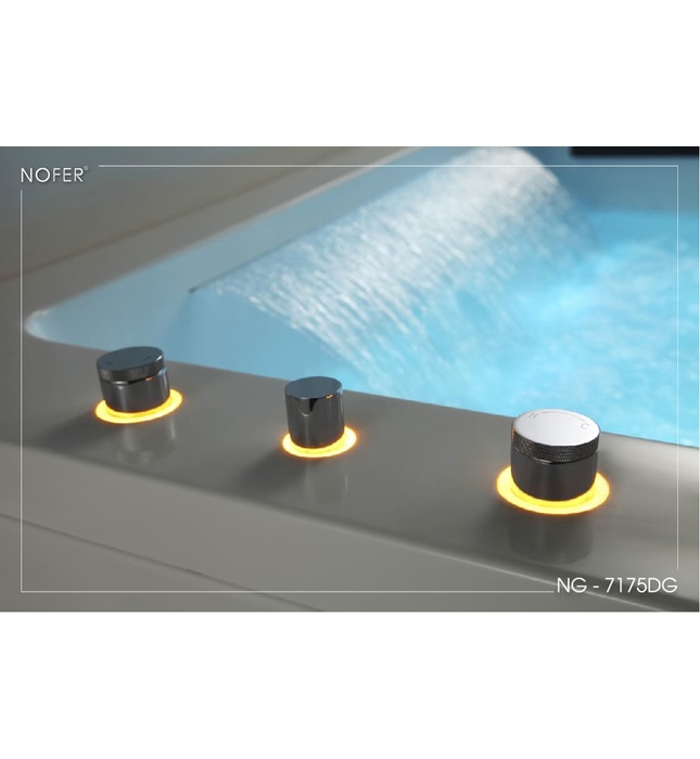 Bồn tắm MASSAGE Euroking EG–7175DG hình chữ nhật áp tường