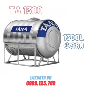 Bồn nước Tân Á 1300L ngang inox 304 TA 1300N