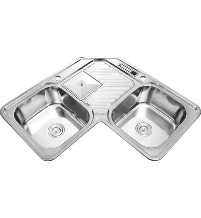 Chậu rửa bát góc 3 hố Inox GORLDE GD-505