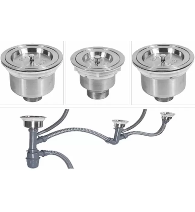 Chậu rửa bát góc 3 hố Inox GORLDE GD-505