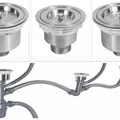 Chậu rửa bát góc 3 hố Inox GORLDE GD-505