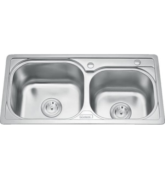 Chậu rửa bát 2 hố lệch Inox GORLDE B209 (B209)