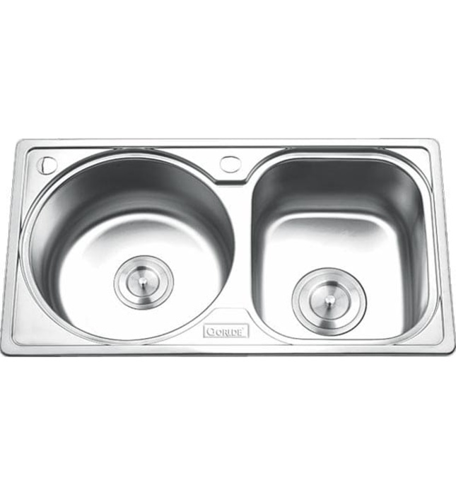 Chậu rửa bát 2 hố lệch Inox GORLDE GD5012 (GD-5012)