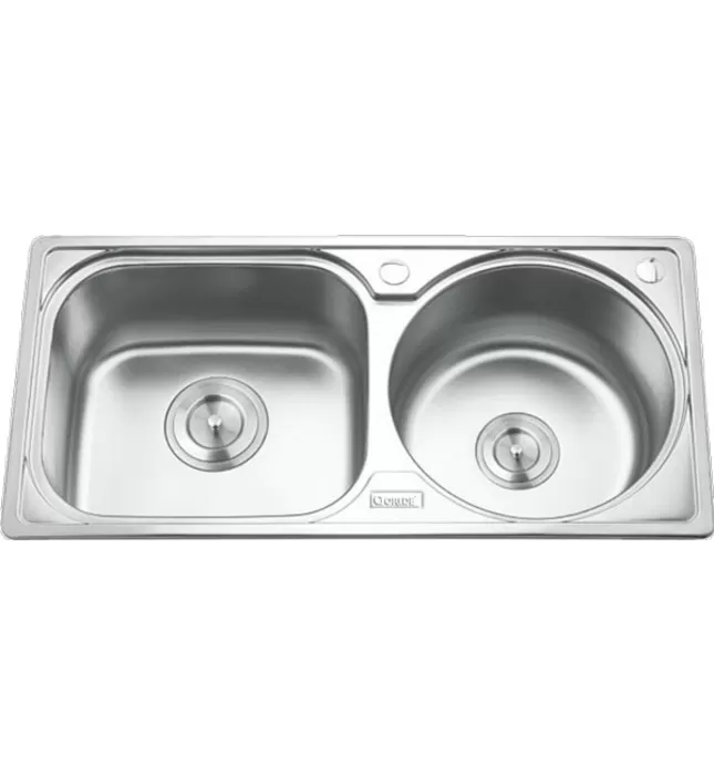 Chậu rửa bát 2 hố lệch Inox GORLDE GD5312 (GD 5312)
